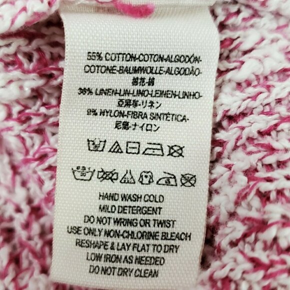 Free People Sweater Small Pink Linen Blend‎ Electric City Dolman Sleeve - Picture 7 of 10